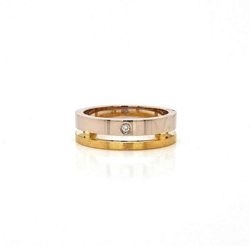 18ct Two Tone Diamond Wedder