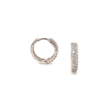 18ct white gold huggies