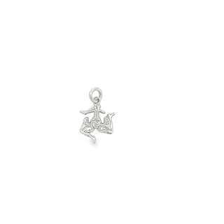 18CT WHITE GOLD TRINACRIA PENDANT HAND CRAFTED