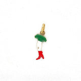 18CT YELLOW GOLD ENAMELLED ITALY CHARM 