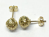 9ct Yellow Gold Ball Stud Earrings 