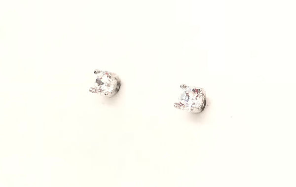 18ct White Gold Swarovski Stud Earrings 