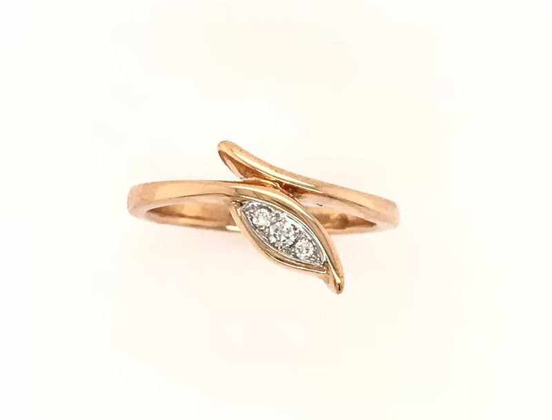 18CT ROSE GOLD TULIP DRESS RING PAVÉ SET BRILLIANT CUT DIAMONDS HAND CRAFTED 