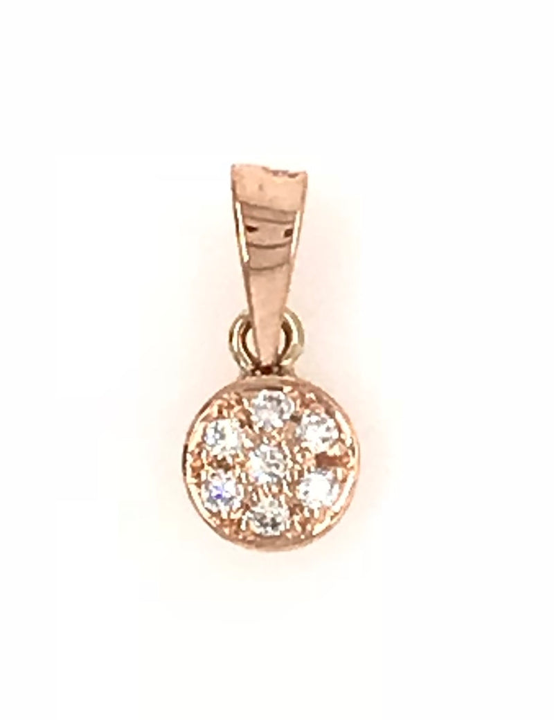 9ct Rose Gold Diamond Pendant