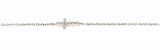 18CT WHITE GOLD FAITH BRACELET CLAW SET WITH DIAMONDS ON CROSS HAND CRAFTED