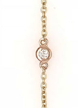 18CT YELLOW AND ROSE GOLD BRACELET BEZEL SET DIAMONDS HAND CRAFTED