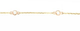 18CT YELLOW AND ROSE GOLD BRACELET BEZEL SET DIAMONDS HAND CRAFTED 4