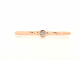 9CT ROSE GOLD BIRTHSTONE STACKABLE RING CHILD / ADULT BRILLIANT CUT DIAMOND GYPSY SET HAND CRAFTED