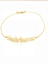 9CT YELLOW GOLD NAME ADRIANO BRACELET