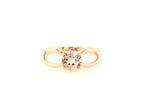 9CT ROSE GOLD RING CLAW SET BRILLIANT CUT MORGANITE CHILD TO ADULT HAND CRAFTED