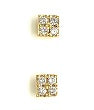 18ct Yellow gold diamond studs 