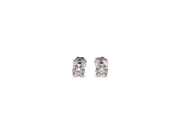 18CT STUD EARRINGS BRILLIANT CUT DIAMONDS CLAW SET HAND CRAFTED