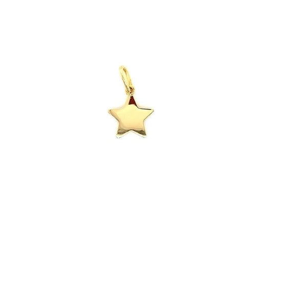 18CT YELLOW GOLD FLAT STAR PENDANT HAND CRAFTED 4