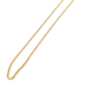 chain 18ct yellow gold wheat chain diamond cut 50cm long italian made