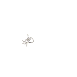 HOPE FAITH AND CHARITY 18CT WHITE GOLD CHARM ITALIAN MADE