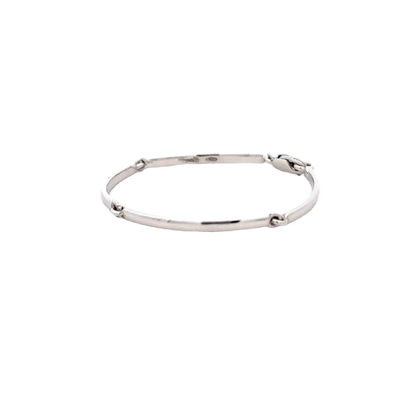 BANGLE 18CT WHITE GOLD BABY BANGLE HAND CRAFTED BY CRICELLI