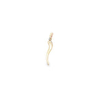 CHARM 9CT YELLOW GOLD CORNICELLO / HORN 21MM PLUS BAIL SOLID HAND CRAFTED BY CRICELLI