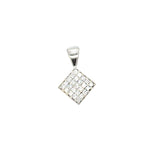 PENDENT LAB GROWN DIAMONDS 18CT WHITE GOLD 0.22CT VSF PAVE' SET HAND CRAFTED BY CRICELLI