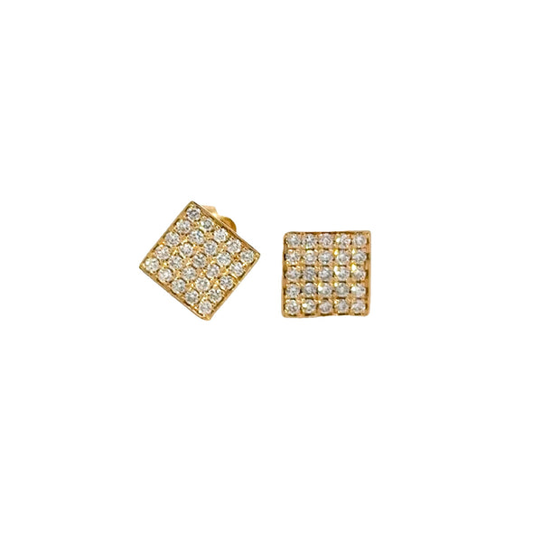 EARRINGS STUDS LAB GROWN 0.41 18CT YELLOW GOLD 