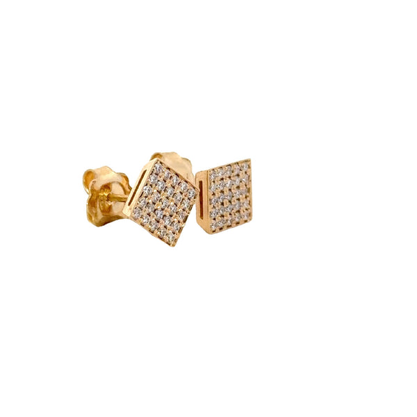 EARRINGS STUDS LAB GROWN 0.41 18CT YELLOW GOLD 